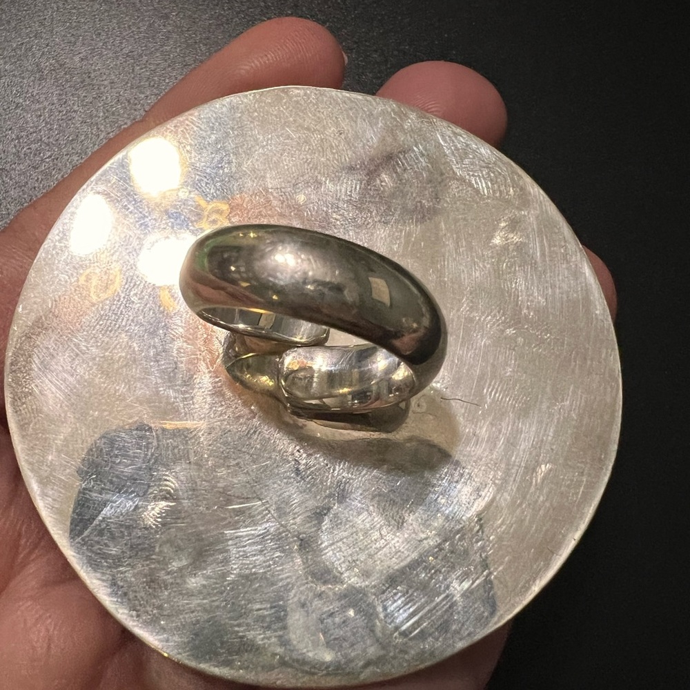 Charles Albert Sterling Silver Statement Shell Ri… - image 2